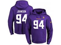 NFL Men's Nike Minnesota Vikings #94 Jaleel Johnson Purple Name & Number Pullover Hoodie