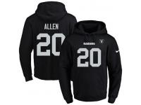 NFL Men's Nike Oakland Raiders #20 Nate Allen Black Name & Number Pullover Hoodie