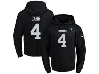 NFL Men's Nike Oakland Raiders #4 Derek Carr Black Name & Number Pullover Hoodie