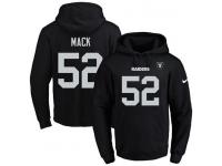 NFL Men's Nike Oakland Raiders #52 Khalil Mack Black Name & Number Pullover Hoodie