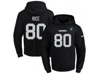 NFL Men's Nike Oakland Raiders #80 Jerry Rice Black Name & Number Pullover Hoodie