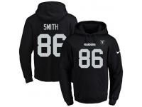 NFL Men's Nike Oakland Raiders #86 Lee Smith Black Name & Number Pullover Hoodie