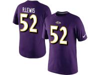 NFL Nike Baltimore Ravens #52 Ray Lewis Pride Name & Number Men T-Shirt- Purple