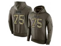NFL Nike Baltimore Ravens #75 Jonathan Ogden Green Salute To Service Men's Pullover Hoodie
