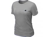 NFL Nike Carolina Panthers Chest Embroidered Logo Women T-Shirt Grey