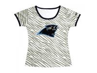 NFL Nike Carolina Panthers Sideline Legend Authentic Logo Women Zebra Stripes T-shirt