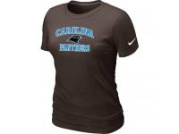 NFL Nike Carolina Panthers Women Heart & Soul Brown T-Shirt