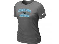 NFL Nike Carolina Panthers Women Heart & Soul Dark Grey T-Shirt