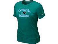 NFL Nike Carolina Panthers Women Heart & Soul Light Green T-Shirt