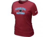 NFL Nike Carolina Panthers Women Heart & Soul Red T-Shirt