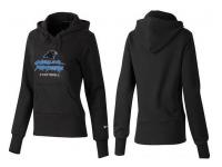 NFL Nike Carolina Panthers Women Team Logo & Authentic Football Black Pullover Hoodie