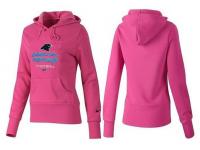 NFL Nike Carolina Panthers Women Team Logo & Authentic Football NFC Pink Pullover Hoodie