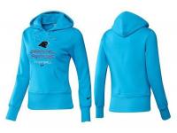 NFL Nike Carolina Panthers Women Team Logo & Authentic Football NFC Skyblue Pullover Hoodie