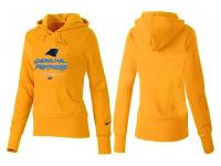 NFL Nike Carolina Panthers Women Team Logo & Authentic Football NFC Yellow Pullover Hoodie