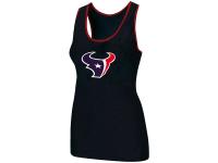 NFL Nike Houston Texans Ladies Big Logo Tri-Blend Racerback Women Stretch Tank Top Black