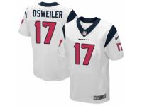 NFL Nike Houston Texans (QB) #17 Brock Osweiler Men Elite White Jerseys