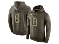 NFL Nike Los Angeles Chargers #8 Drew Kaser Green Salute To Service Men's Pullover Hoodie