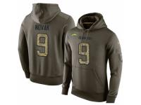 NFL Nike Los Angeles Chargers #9 Nick Novak Green Salute To Service Men Pullover Hoodie