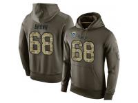 NFL Nike Los Angeles Rams #68 Jamon Brown Green Salute To Service Men's Pullover Hoodie