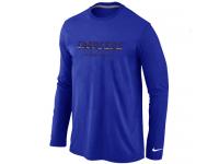 NFL Nike San Diego Charger Authentic Font Men Long Sleeve T-Shirt Blue