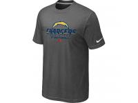 NFL Nike San Diego Charger Critical Victory Men Dark Grey T-Shirt