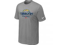 NFL Nike San Diego Charger Critical Victory Men Light Grey T-Shirt