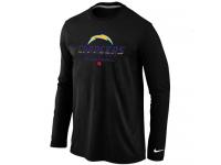 NFL Nike San Diego Charger Critical Victory Men Long Sleeve T-Shirt Black