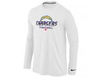 NFL Nike San Diego Charger Critical Victory Men Long Sleeve T-Shirt White