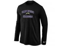 NFL Nike San Diego Charger Heart & Soul Men Long Sleeve T-Shirt Black