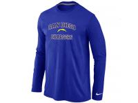 NFL Nike San Diego Charger Heart & Soul Men Long Sleeve T-Shirt Blue