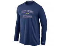 NFL Nike San Diego Charger Heart & Soul Men Long Sleeve T-Shirt Dark Blue