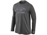 NFL Nike San Diego Charger Heart & Soul Men Long Sleeve T-Shirt Dark Grey