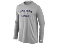 NFL Nike San Diego Charger Heart & Soul Men Long Sleeve T-Shirt Grey