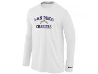 NFL Nike San Diego Charger Heart & Soul Men Long Sleeve T-Shirt White