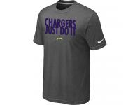 NFL Nike San Diego Charger Just Do It Men Dark Grey T-Shirt