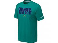 NFL Nike San Diego Charger Just Do It Men Green T-Shirt