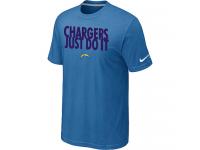 NFL Nike San Diego Charger Just Do It Men Light Blue T-Shirt