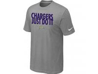 NFL Nike San Diego Charger Just Do It Men Light Grey T-Shirt