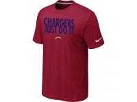 NFL Nike San Diego Charger Just Do It Men Red T-Shirt