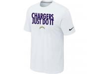 NFL Nike San Diego Charger Just Do It Men White T-Shirt