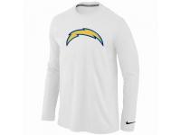 NFL Nike San Diego Charger Logo Long Sleeve Men T-Shirt White