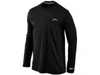 NFL Nike San Diego Charger Logo Men Long Sleeve T-Shirt Black