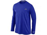 NFL Nike San Diego Charger Logo Men Long Sleeve T-Shirt Blue