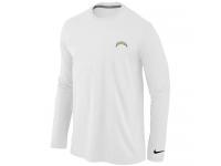 NFL Nike San Diego Charger Logo Men Long Sleeve T-Shirt White