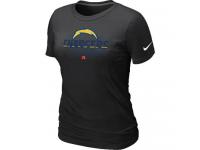 NFL Nike San Diego Charger Women Black Critical Victory T-Shirt