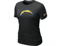 NFL Nike San Diego Charger Women Black Logo T-Shirt