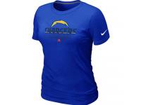 NFL Nike San Diego Charger Women Blue Critical Victory T-Shirt