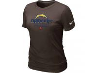 NFL Nike San Diego Charger Women Brown Critical Victory T-Shirt