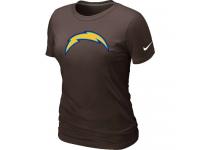 NFL Nike San Diego Charger Women Brown Logo T-Shirt