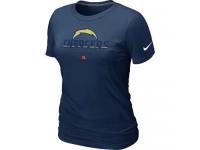 NFL Nike San Diego Charger Women Dark Blue Critical Victory T-Shirt